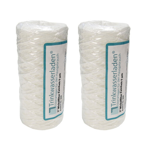 5 Zoll Wickelfilter, Wasserfilter, Sediment, Filterkerze, Kerzenfilter 5 �m (Paar)