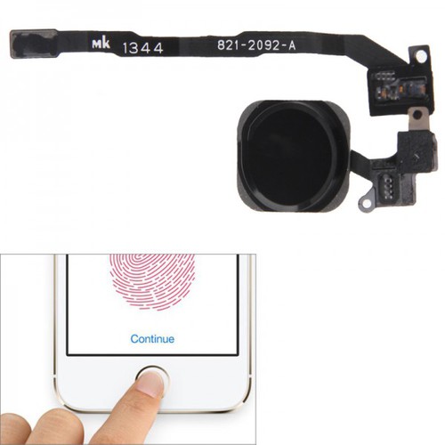 Kompatibel fr Apple iPhone 5S Home Button + Flexkabel Schwarz