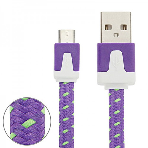 3m USB Daten und Ladekabel Lila f�r alle Smartphone und Tablet Micro USB