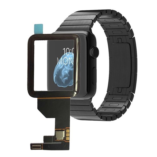 Touchscreen Glas fr Apple Watch 38mm Reparatur Flex Kabel Schwarz