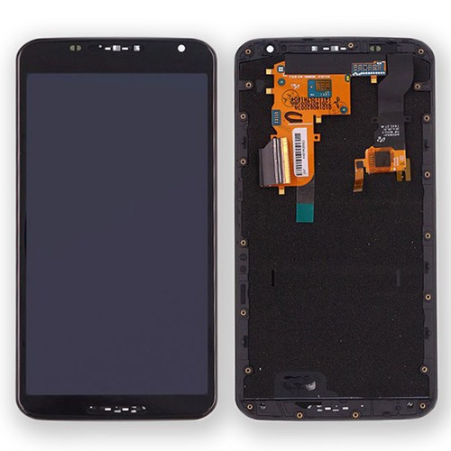 Display LCD Komplett Einheit mit Rahmen f�r Motorola Google Nexus 6 XT1100 Schwarz
