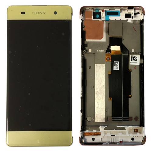 Sony Display LCD Komplett Einheit mit Rahmen f�r Xperia XA F3111 F3112 Lime-Gold Ersatzteil