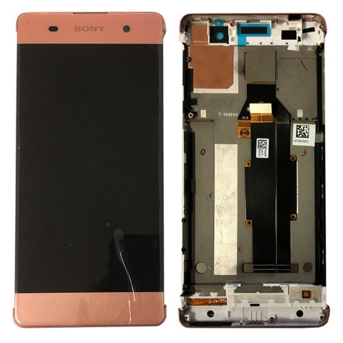Sony Display LCD Komplett Einheit mit Rahmen f�r Xperia XA F3111 F3112 Rose-Gold Ersatzteil