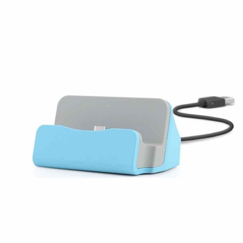 Dockingstation Sync Lade Dock Tischladestation f�r Micro USB Smartphones Blau 