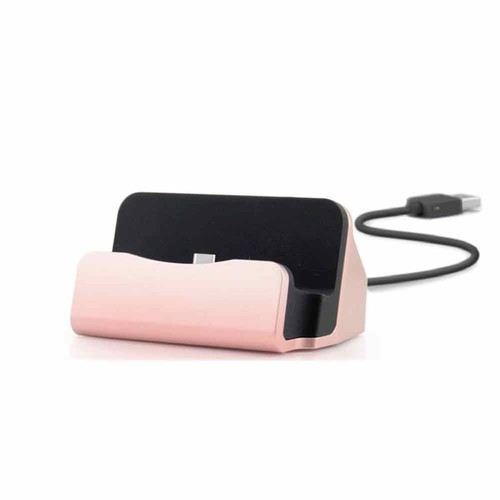 Dockingstation Sync Lade Dock Tischladestation f�r Micro USB Smartphones Pink