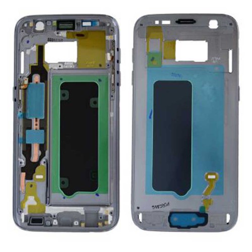 Samsung GH96-009788A Geh�use Rahmen Deckel f�r Galaxy S7 G930 G930F + Klebepad Schwarz