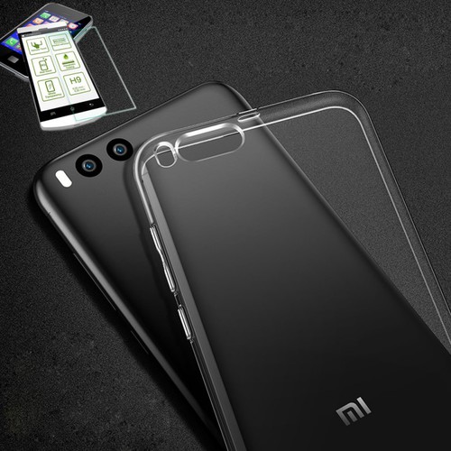 Silikoncase Transparent + 0,3 H9 Hartglas f�r Xiaomi Mi6 Tasche H�lle Cover