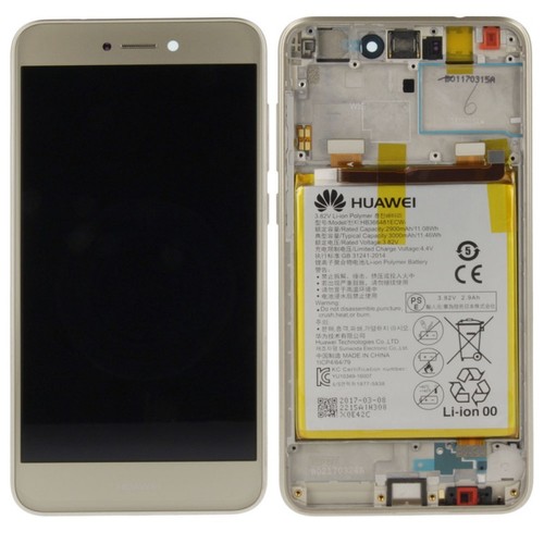 Huawei Display LCD Einheit + Rahmen f�r P8 Lite 2017 Service Pack 02351DLS Gold