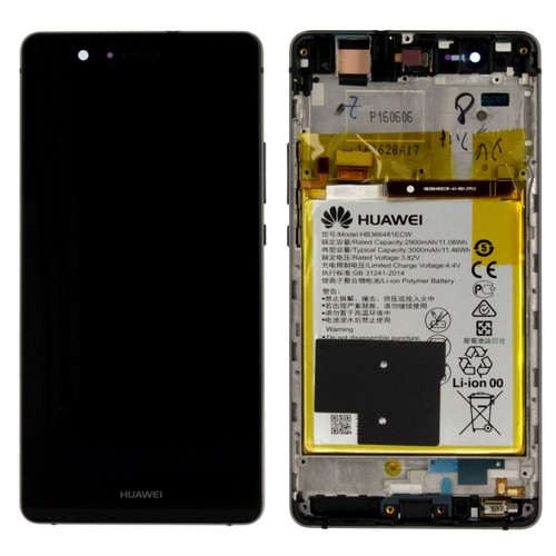 Huawei Display LCD Einheit + Rahmen fr P9 Lite Service Pack 02350TMU Schwarz