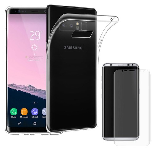 Silikoncase Tasche Transparent + Panzerfolie fr Samsung Galaxy Note 8 N950 N950F