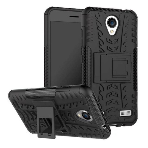 Hybrid Case 2teilig Outdoor Schwarz f�r ZTE Blade A520 Tasche H�lle Cover