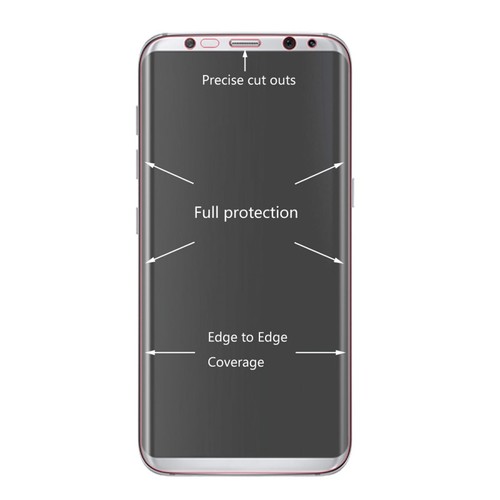2x Hybrid TPU Premium gebogene Panzerfolie Folie Schwarz f�r Samsung Galaxy S9 G960F
