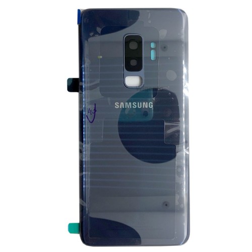 Samsung GH82-15652D Akkudeckel Deckel fr Galaxy S9 Plus G965F + Klebepad Coral Blue Blau Neu