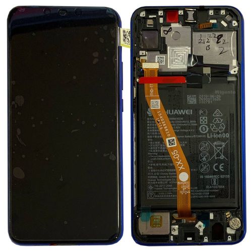 Huawei Display LCD Einheit + Rahmen f�r P Smart Plus Service Pack 02352BUH Lila / Iris Purple Neu