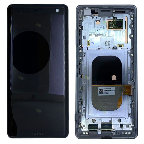 Sony Display LCD Komplett Einheit mit Rahmen f�r 1315-5027 Xperia XZ3 H8416 H9436 H9493 Wei� Silber Ersatzteil Neu