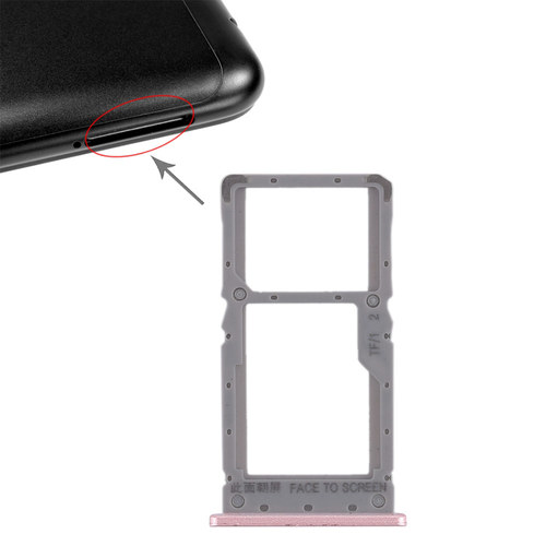 Sim Card Tray f�r Xiaomi Redmi Note 6 Pro Karten Halter Schlitten Holder Ersatzteil Rose Gold