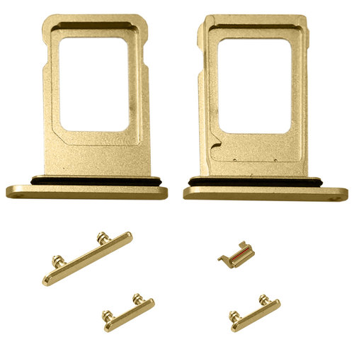 4 in 1 Simkarten Halter f�r Apple iPhone Xr Gold SD Card Tray Ersatzteil Zubeh�r
