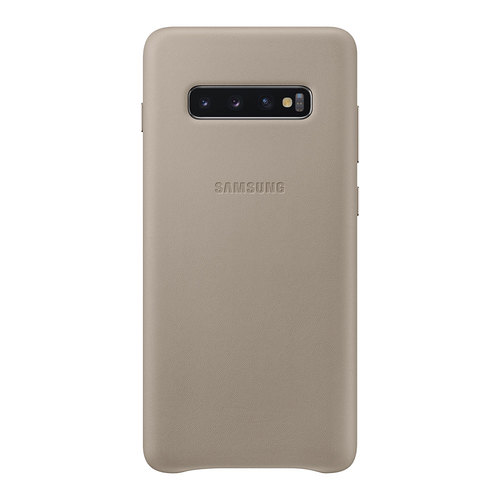 Samsung Leather Cover Grau f�r Samsung Galaxy S10 Plus G975F EF-VG975L Tasche Etui Schutzh�lle