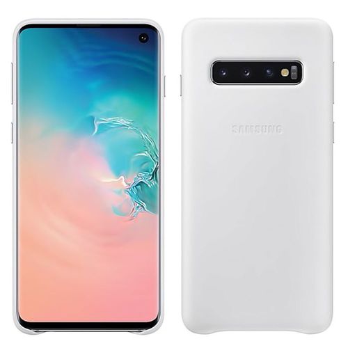 Samsung Leather Cover Wei� f�r Samsung Galaxy S10 G973 EF-VG973LWEGWW Tasche Etui Schutzh�lle