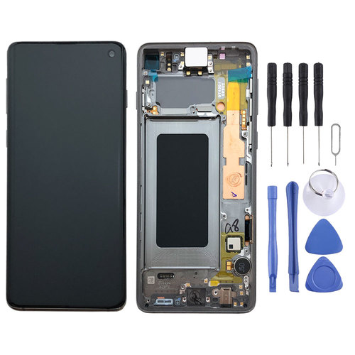Samsung Display LCD Komplettset GH82-18850A Schwarz / Prism Black fr Galaxy S10 G973F 6.1 Zoll