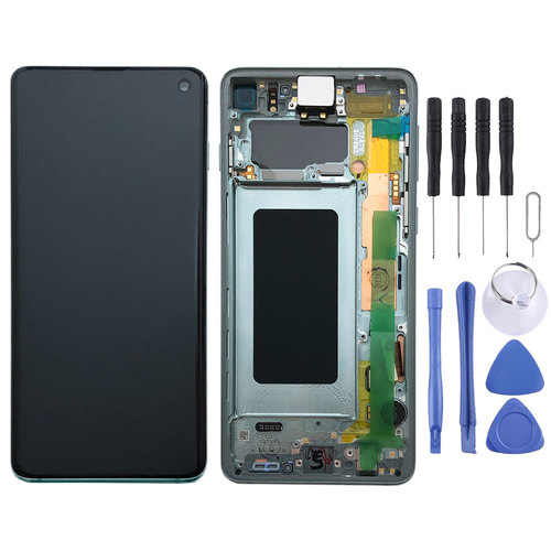 Samsung Display LCD Komplettset GH82-18850E Grn / Prism Green fr Galaxy S10 G973F 6.1 Zoll
