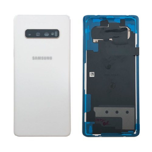 Samsung GH82-18867B Akkudeckel Deckel fr Galaxy S10 Plus G975F + Klebepad Wei Ceramic White Neu