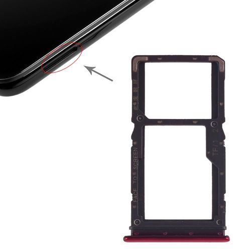 Sim Card Tray f�r Xiaomi Redmi Note 7 Karten Halter Rot Schlitten Holder Ersatzteil