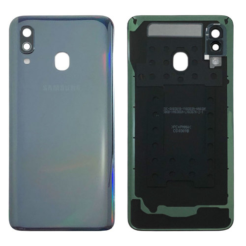 Samsung GH82-19406A Akkudeckel Deckel f�r Galaxy A40 A405F + Klebepad Schwarz Neu