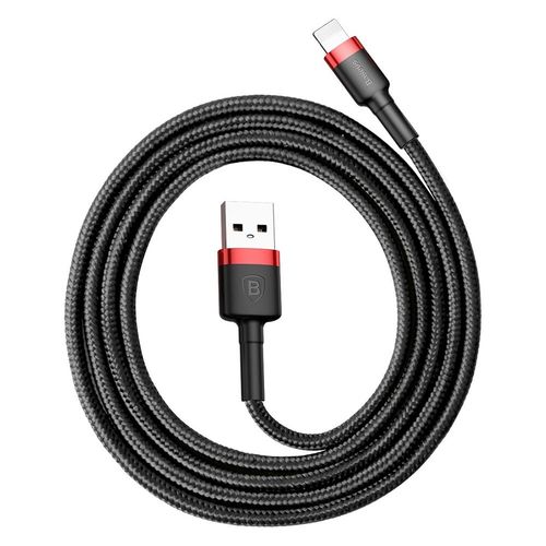 Baseus Ladekabel f�r Apple iPhone iPad iPod Schwarz Rot USB Sync Cable 8Pin Datenkabel