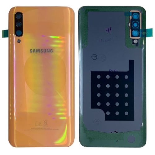 Samsung GH82-19229D Akkudeckel Deckel f�r Galaxy A50 A505F + Klebepad Coral Neu