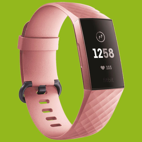 Für Fitbit Charge 3 Kunststoff Silikon Armband für Frauen Größe S Pink-Türkis 