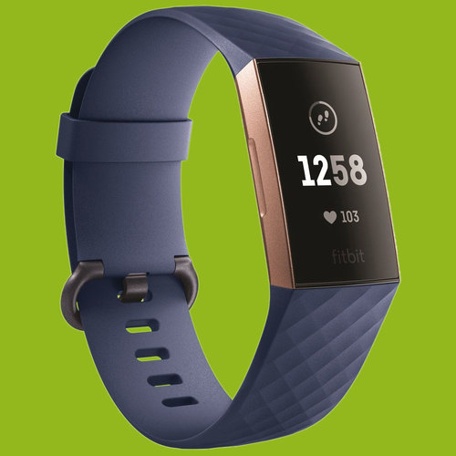 F�r Fitbit Charge 3 / 4 Kunststoff / Silikon Armband f�r M�nner / Gr��e L Navy-Blau Uhr 
