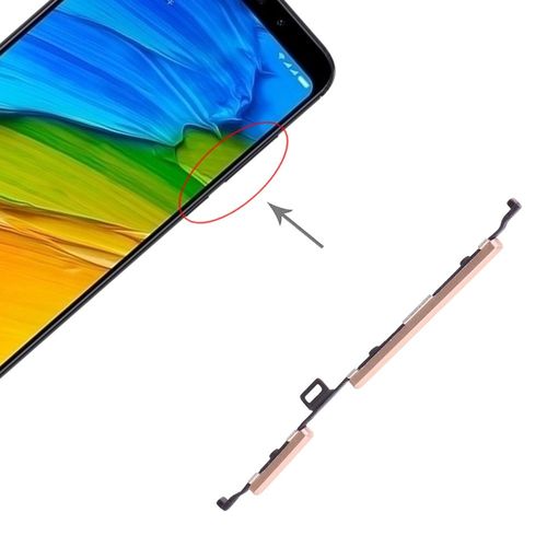 Power & Lautst�rke Button Gold f�r Xiaomi Redmi 5 Plus Zubeh�r On Off Ersatzteil 