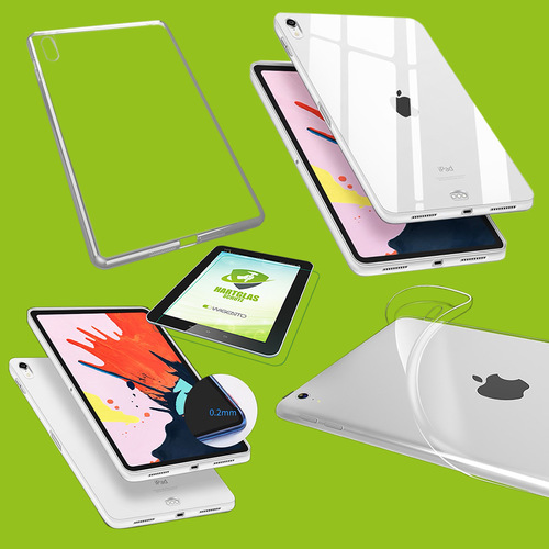 F�r Apple iPad 10.2 Zoll 2019 / 2020 / 2021 7. / 8. / 9. Generation Transparent H�lle Tasche Cover + H9 Hart Glas