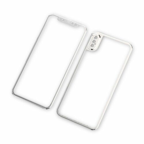 Titan Folie Hartglas Silber Vorne + Hinten Panzer f�r Apple iPhone XS Max Schutz