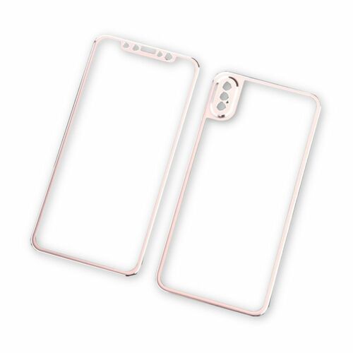 Titan Folie Hartglas Rose Gold Vorne + Hinten Panzer f�r Apple iPhone XS Max Schutz