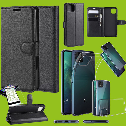 F�r Google Pixel 4 / Pixel 4 XL Tasche Etuis Silikon H�lle H9 Hart Glas Schutz Cover