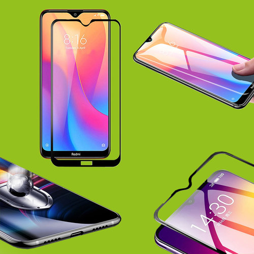 F�r Xiaomi Redmi Note 8 2x 9D Premium 0,3 mm H9 Hart Glas Schwarz Folie Schutz H�lle Neu