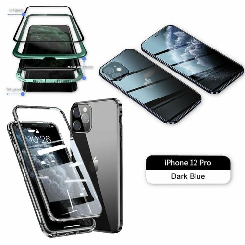 Beidseitiger 360 Grad Magnet / Glas Case Bumper f�r Smartphones Handy Tasche Case H�lle Cover New Style 