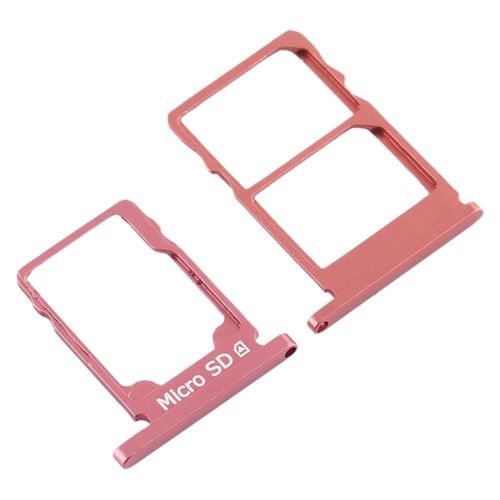 F�r Nokia 5.1 Simkarten Halter Card Tray Purpurrot Purplish Red SD Card Ersatzteil Zubeh�r