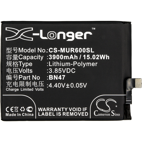 X-Longer Ersatzakku Akku Batterie fr Xiaomi Redmi 6 Pro / Mi A2 Lite ersetzt BN47 Battery Accu