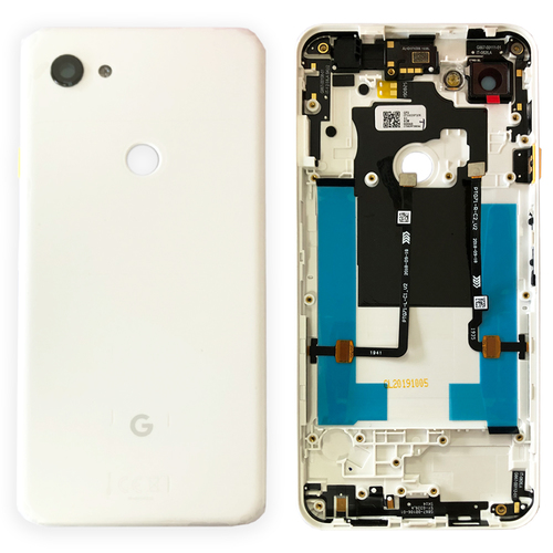Google Akkudeckel f�r Pixel 3A XL Wei� Clearly White Battery Cover Ersatzteil Backcover Deckel Batterie