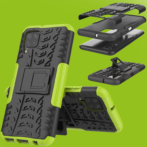 F�r Huawei P40 Lite Hybrid Case 2teilig Outdoor Gr�n Tasche H�lle Cover Schutz