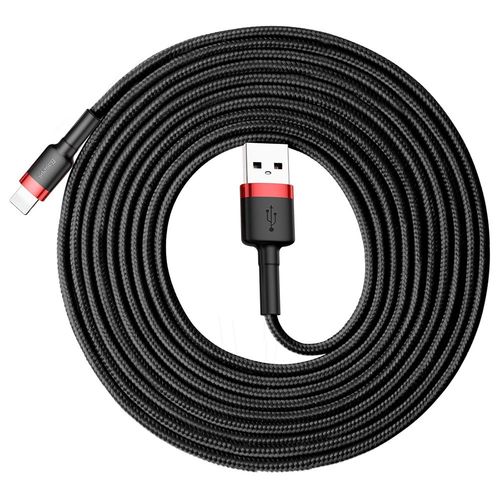 Baseus 2A 8 Pin auf USB Ladekabel Datenkabel 3m Schwarz Rot Zubeh�r Charging