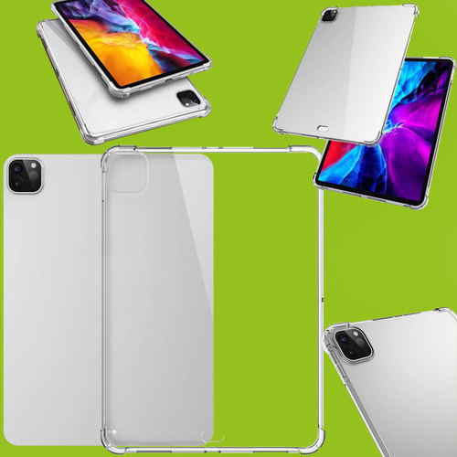 F�r Apple iPad Air 13 2024 / Pro 12.9 2020 / 2021 Transparent Tablet Schock Tasche H�lle Case TPU Silikon d�nn