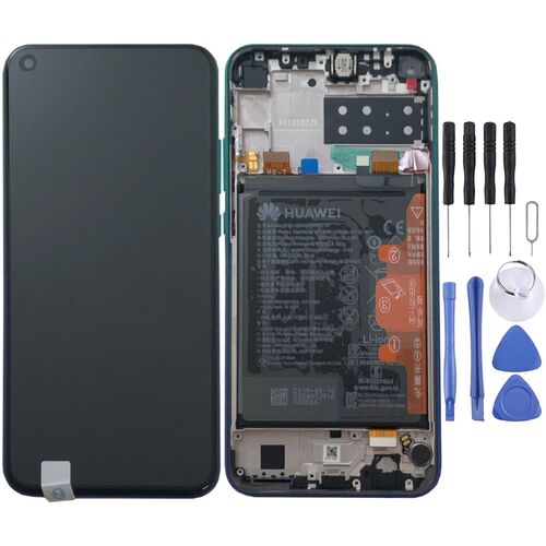 Huawei Display LCD Einheit + Rahmen f�r P40 Lite E Service Pack 02353FMX Blau / Aurora Blue Neu