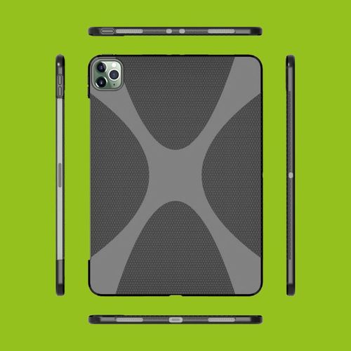 Schutzhlle Silikon X-Line Serie Schwarz Hlle Tasche fr Apple iPad Air 13 2024 / Pro 12.9 2020 / 2021