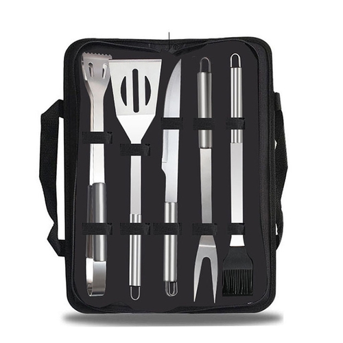5 in 1 Geschirr Set f�r Outdoor Tasche Campinggrill Geschirr Picknick Tool Barbecue 