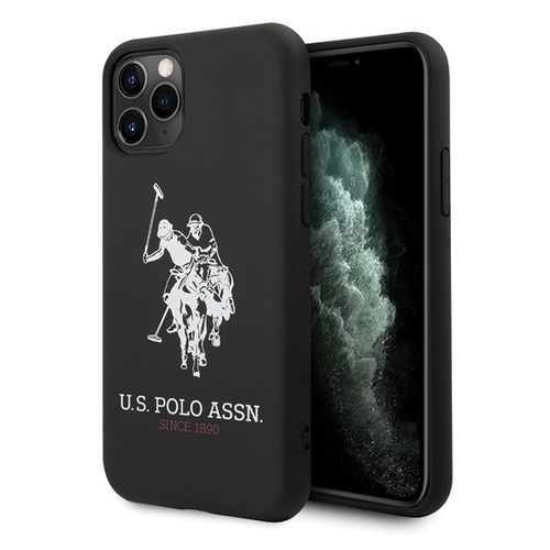 US Polo Big Horse iPhone 11 Pro Max Silikon H�lle Schwarz Case Cover Schutzh�lle Zubeh�r