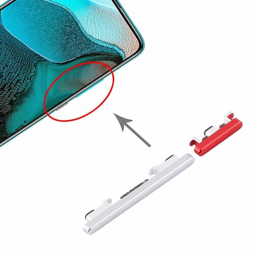 Power Volume Button f�r Xiaomi Redmi K30 Pro Silber Lautst�rke On Off Ersatzteil
